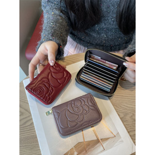 ผู้ถือบัตรหนังแท้สุภาพสตรีออกแบบประณีตขนาดเล็กผู้ถือบัตรหลาย…