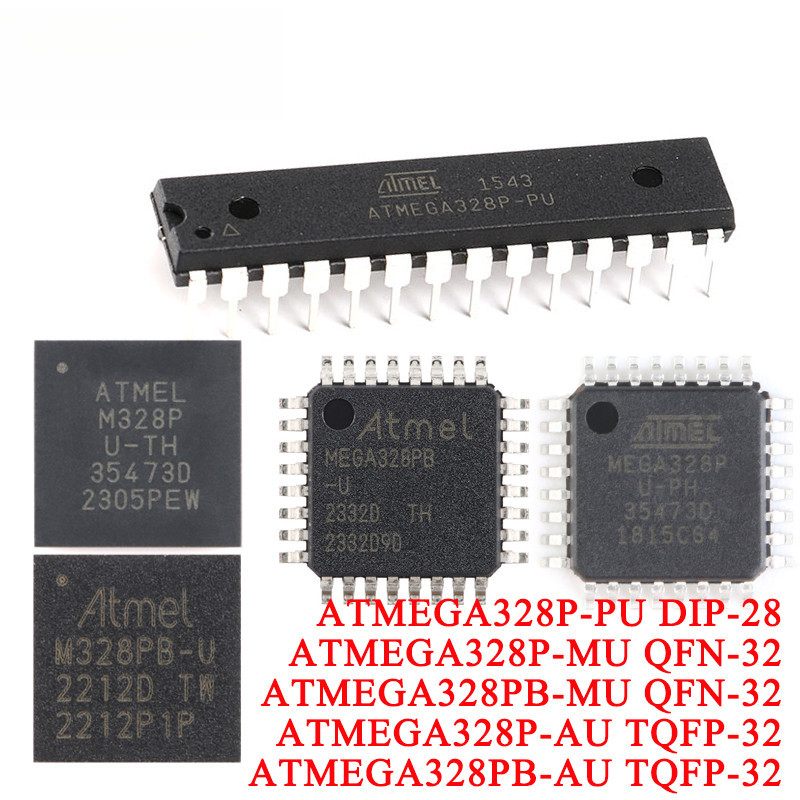 5-10 ชิ้น ATMEGA328P-PU ATMEGA328-PU ATMEGA328P-AU ATMEGA328PB-AU ATMEGA328PB-MU ATMEGA328 ATMEGA328