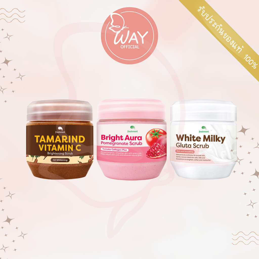 Freshment Tamarind Scrub Milky Gluta Scrub 700g เฟรชเม้นท์ เกลือสปา สครับผิว 700g