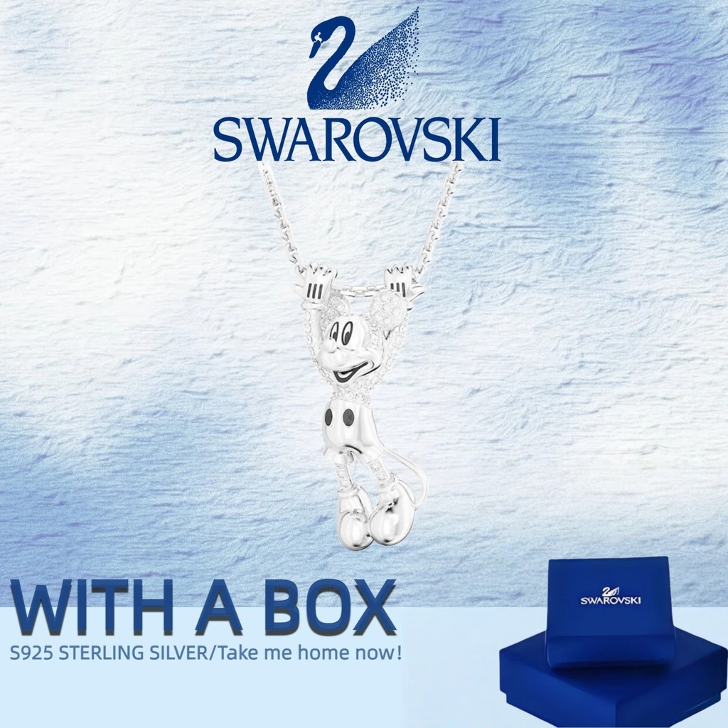 Swarovski Swan Jewelry Necklace QDFD เครื่องประดับหงส์ สร้อยคอมิกกี้เมาส์ สร้อยคอหงส์เงิน สร้อยคอสุภาพสตรี