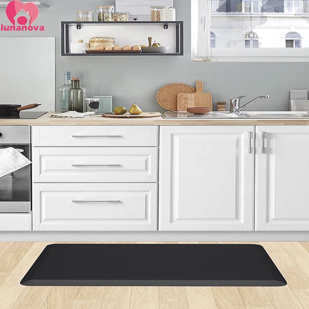 LUNANOVA Kitchen Standing Mat, Anti Fatigue Non Slip Kitchen Rug, Runner พรมหนา PVC Soft พรมปูพื้นสํ