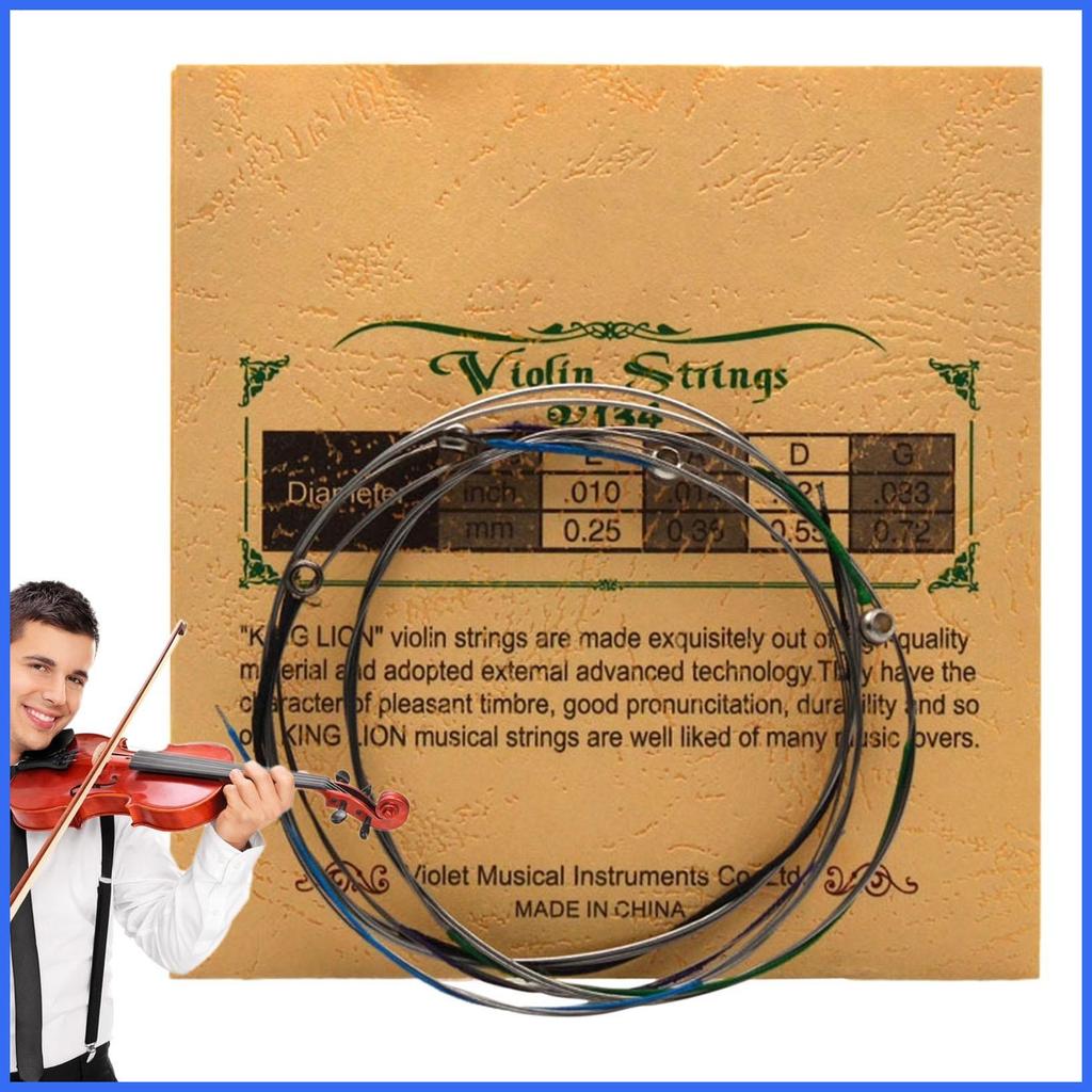 Fiddle Strings Solid Steel Core Rich Tone Strings สําหรับ Fiddle Instruments Replacement Strings สํา