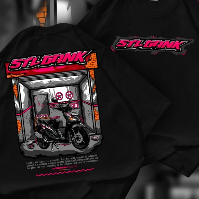 เสื้อยืด MIO OLD 5 TL GANK FUL DESIAN DISTRO | 5TL GANK DISTRO T-SHIRTS, 5TL MIO OLD RACING T-SHIRTS