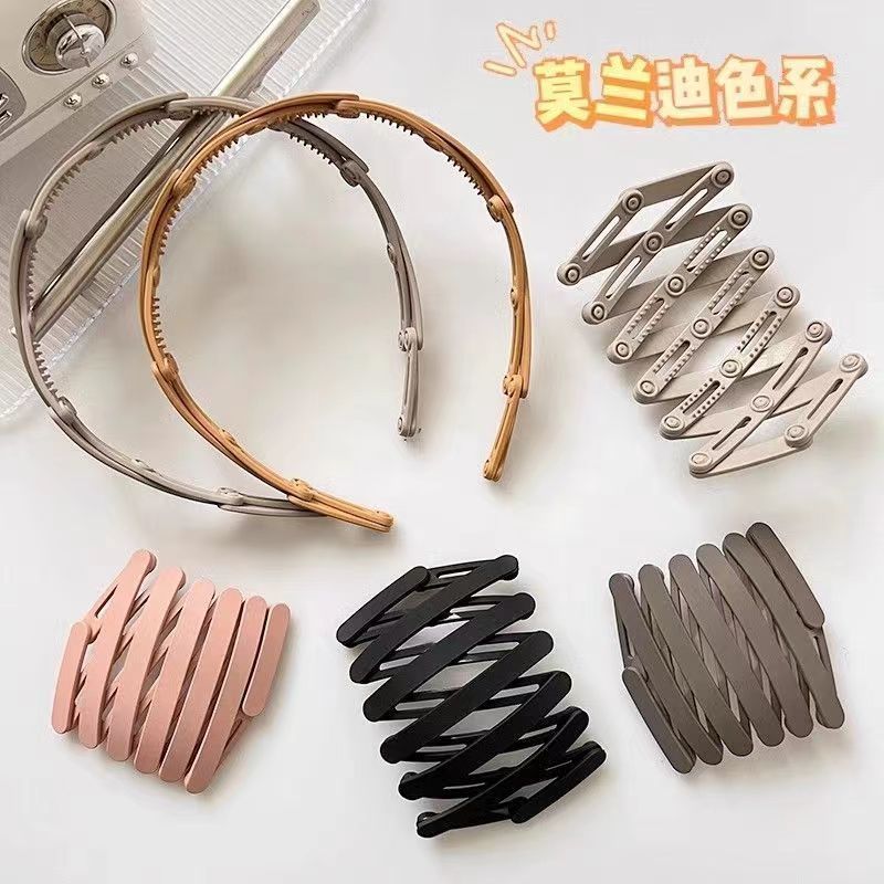 折叠可加身 电折叠新款 发 女洗 防滑头海形发卡0325เดินทาง พับและหดใหม่พับคาดศีรษะสําหรับผู้หญิงที่มีฟันลื่นที่มองไม่เห็นเร