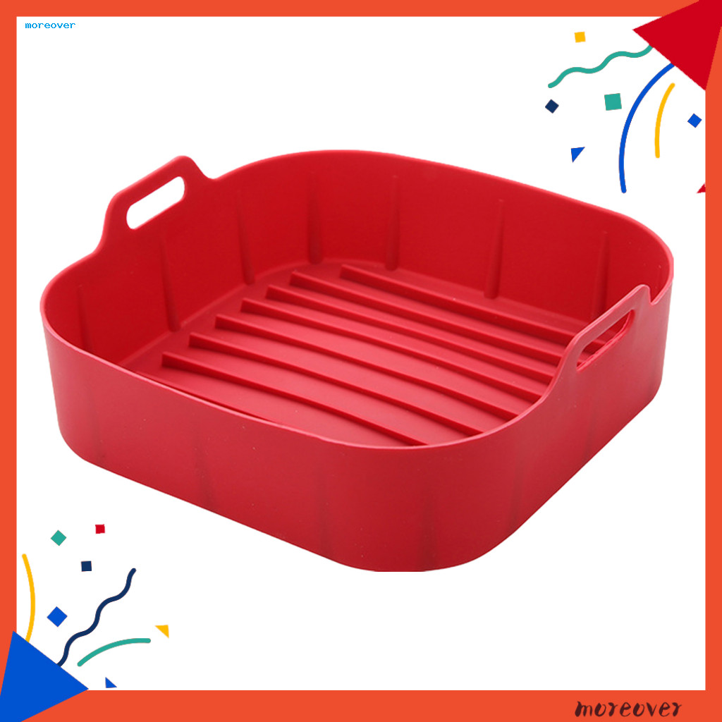 MORE เครื่องล้างจาน Safe Air Fryer Liner Evenly Air Fryer Liner ซิลิโคน Air Fryer Baking Pan Liners 