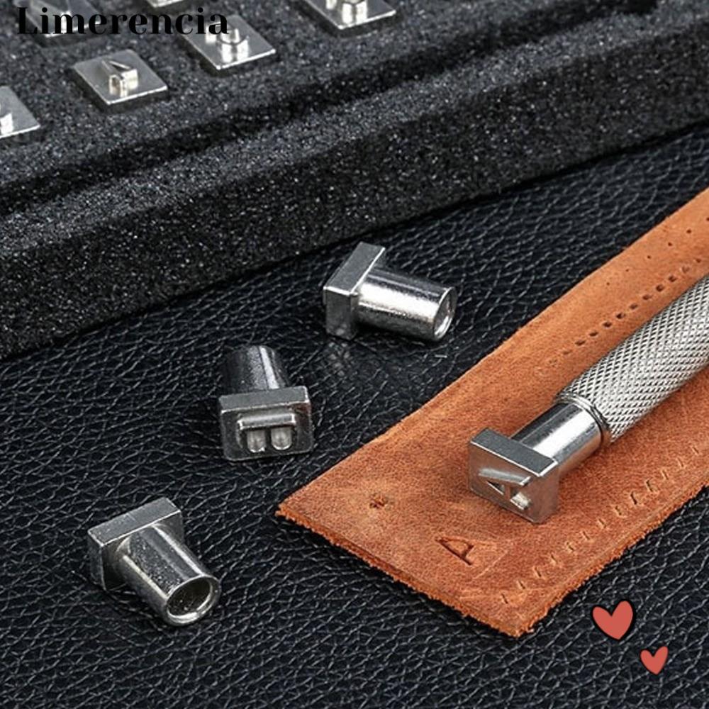 IFFINE ตัวอักษรปั๊มชุด, 26 ตัวอักษร Capital DIY หนังปั๊มเครื่องมือ, Crafting ชุด 10 หมายเลขหนัง Crafting 33 ชิ้น/37 ชิ้นแสตมป์ Punch ชุด