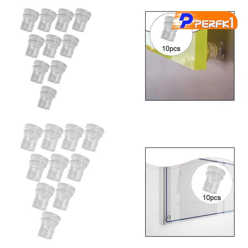 [Perfk1] 10x Clear Standoffs ติดตั้งที่มองไม่เห็นสําหรับผนังโปร่งใสสูงตกแต่งสกรูสําหรับอุตสาหกรรม Ho