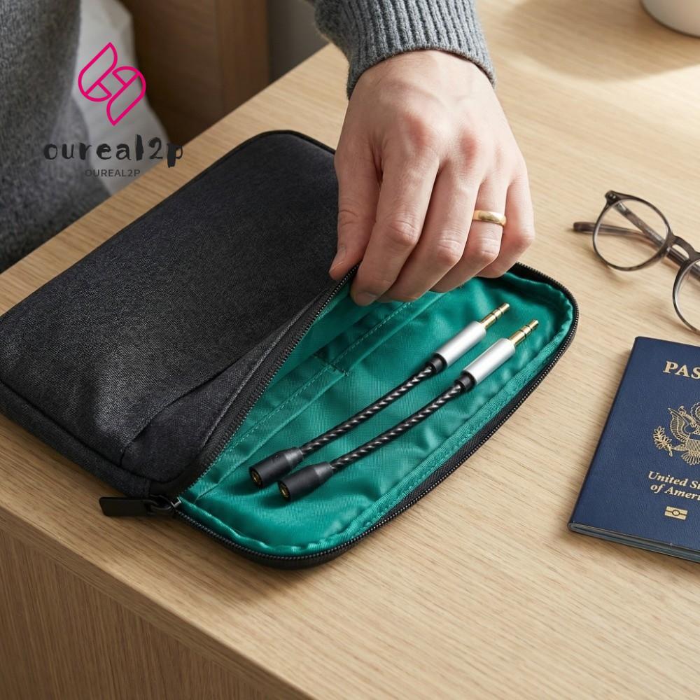 OUREAL 2PCS MMCX ถึง 3.5 มม.สายอะแดปเตอร์, Plug and Play Gold Plated อินเทอร์เฟซ MMCX หญิง 3.5 มม.ชา