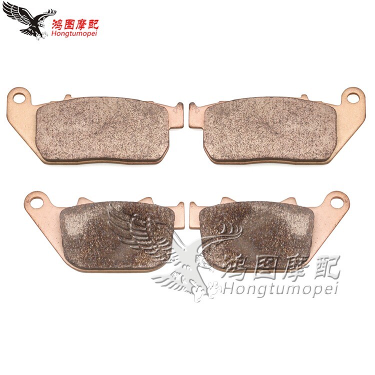 เหมาะสําหรับ Harley Tough Guy 883 XL883N Iron883 2004-2013 ด้านหน้าด้านหลังเบรค Pad เบรค Pad โลหะ