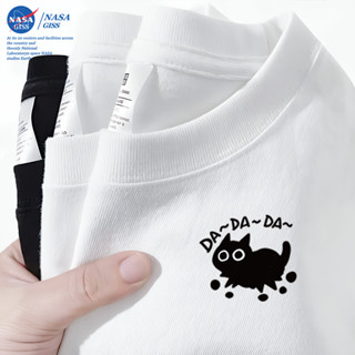 NASA เสื้อยืดชายหญิงแขนสั้น สไตล์ลำลอง summer วิ่งลูกแมว พิม…