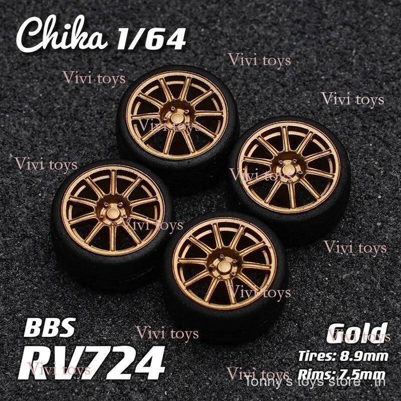 {{ Vivi Toys }} in stock 1/64 Chika BBS RV724 8.9/9.7 mm. Wincie 251225 WARX wheels D7OU