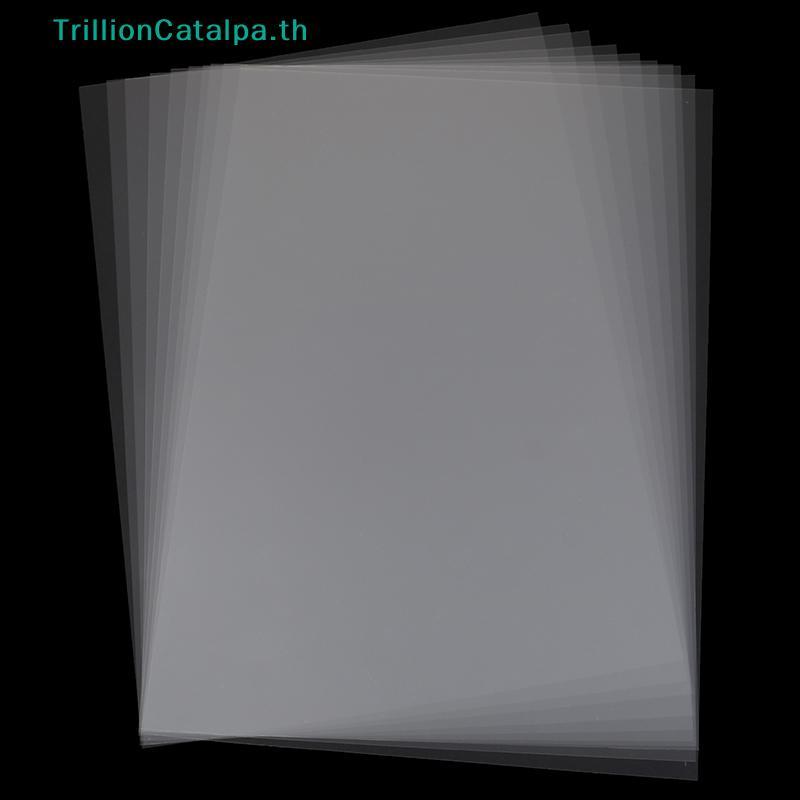 TrillionCatalpa 10pcs A4 Inkjet Laser Printing Transparency Film กระดาษถ่ายภาพ PCB Stencils TH