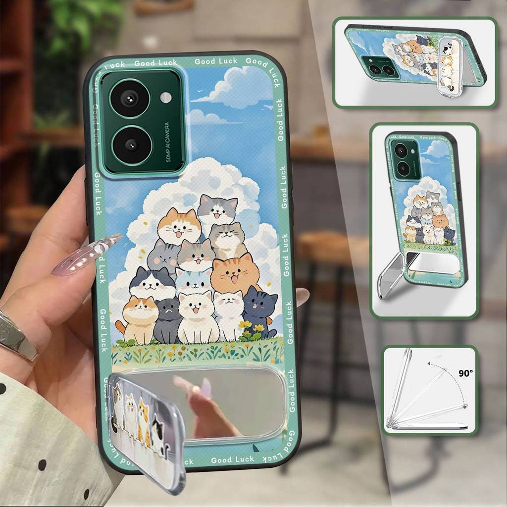 ป้องกันการ์ตูนเคสโทรศัพท์สําหรับ Nokia HMD Pulse/Pulse +/Pulse Pro เต็มห่อกระจกฝาหลังออกแบบแฟชั่นที่