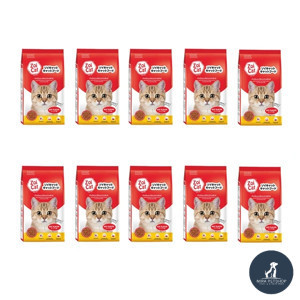 ชุด 10 ถุง อาหารแมว Zoi Cat สูตรรวมรส ขนาด 1 กก. เหมาะสำหรับแมวทุกสายพันธุ์