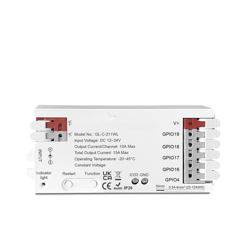 Universal WiFi สําหรับ PWM LED Controller 5in1 APP สําหรับไฟแถบ RGB CCT DC12 24V