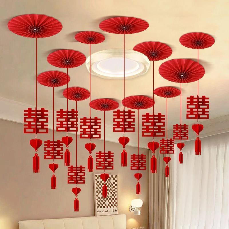 New Product#Wedding 3D Hanging Decoration Set, Wedding Pendant Set, Wedding Room Decoration, Bedroom