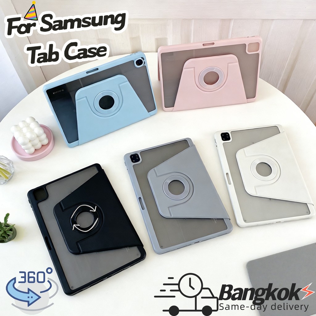 เคสหมุนได้360° For Galaxy Tab A11+ A9+/S6 lite/S10 Lite S9 FE+ S10+ มีที่เก็บปากกากันกร tab s6 lite 