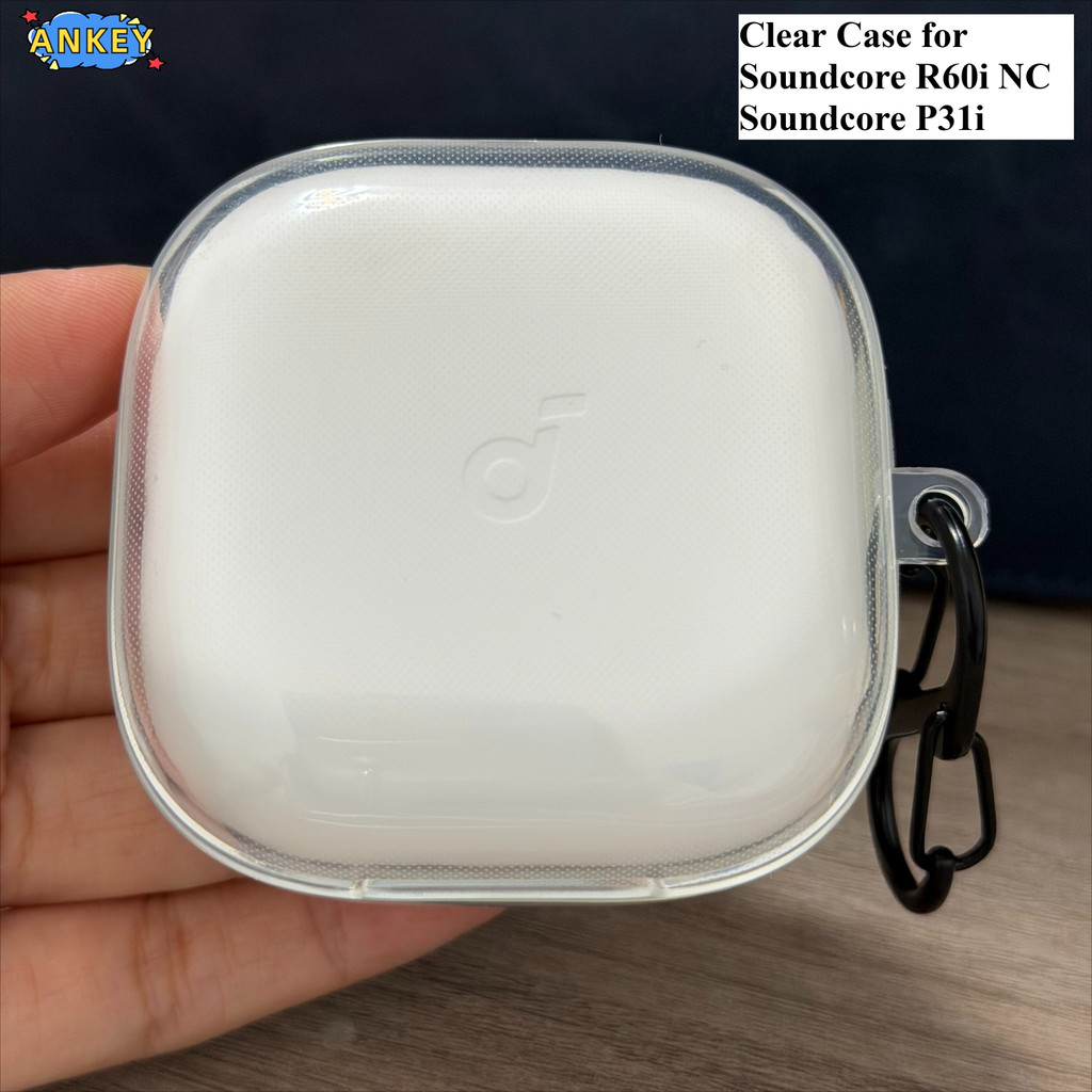 Earbuds Case for Anker Soundcore R60i NC Transparent Clear TPU Protective Covers Soundcore P31i Blue