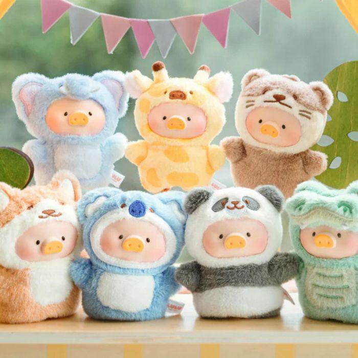 กล่องสุ่มLULU THE PIGGY – Animal Party (Puppet Show PVC Face Plush Keychain) ลิขสิทธิ์100%
