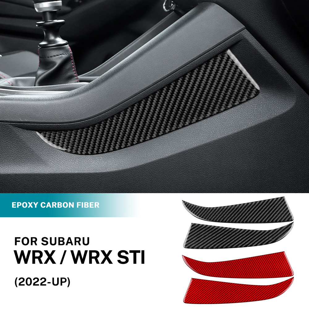 สําหรับ Subaru WRX STI 2022-2025 เกียร์ Shift ด้านข้าง Trim คาร์บอนไฟเบอร์การปรับเปลี่ยนภายในอะไหล่ร