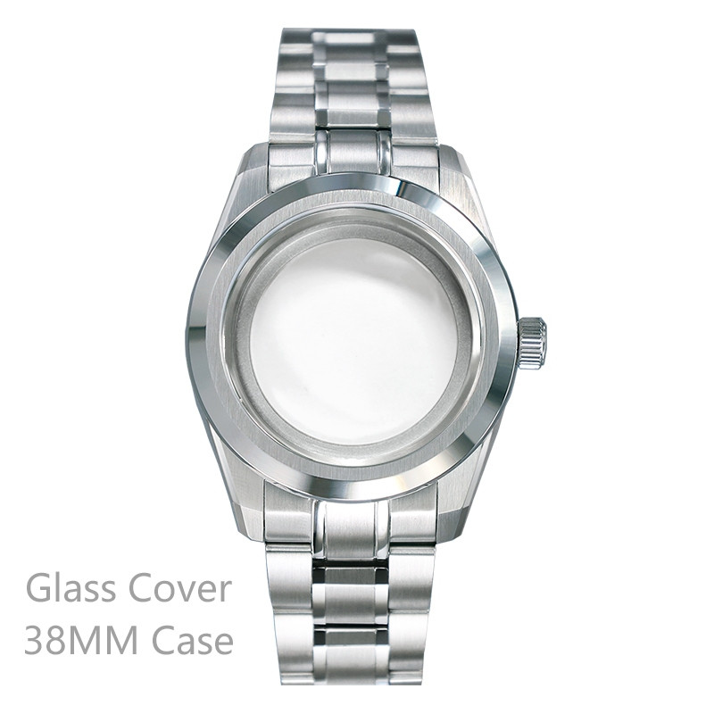 กรณีใหม่ 38 มม.ออกแบบ WatchCase สแตนเลส Sapphire Glass AR เคลือบสําหรับ NH35 NH36 NH38 NH70
