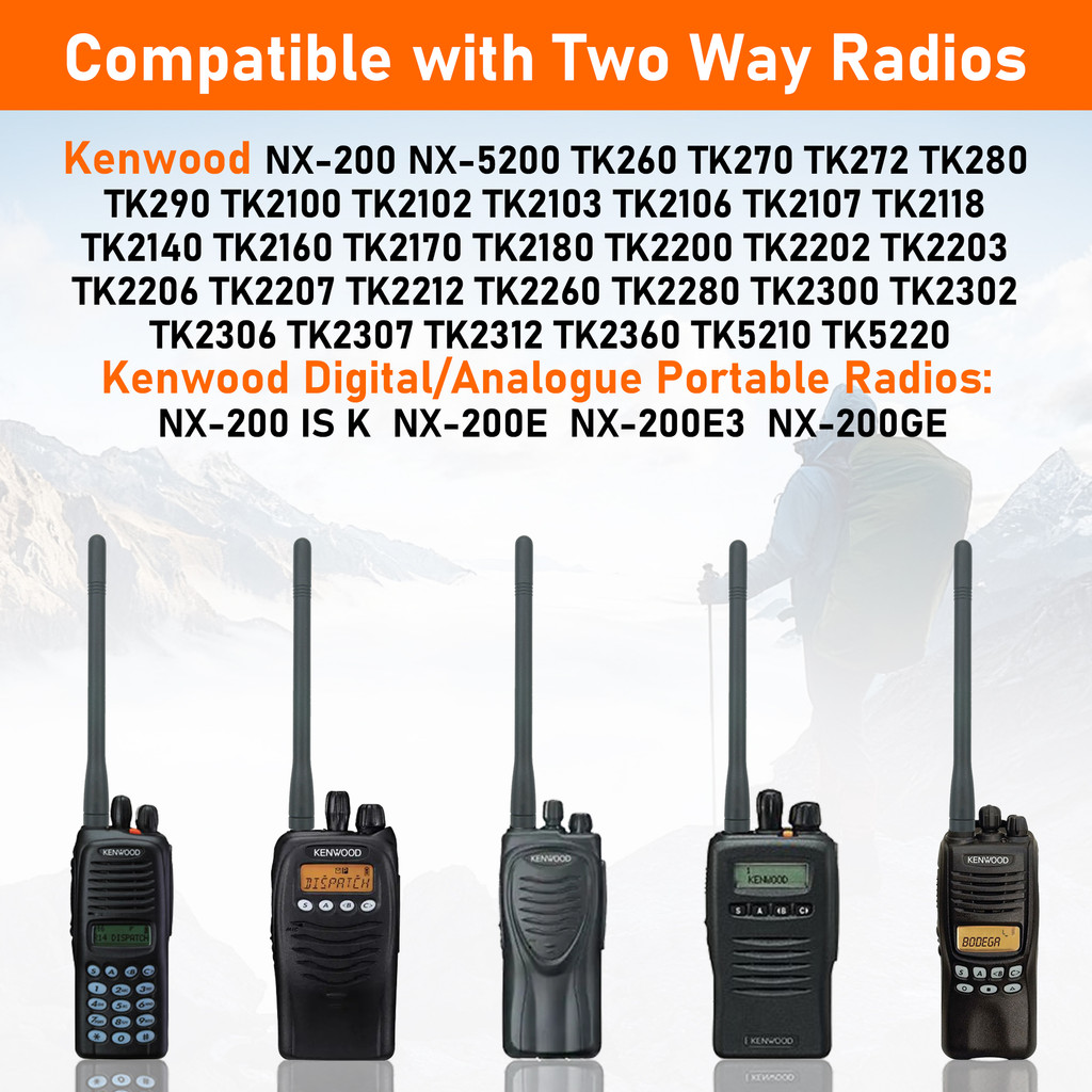 {TX-35}KRA-27 เสาอากาศทดแทน VHF 136-174mHz เสาอากาศ Helical สําหรับ Kenwood NX-200 NX-5200 TK2140 TK