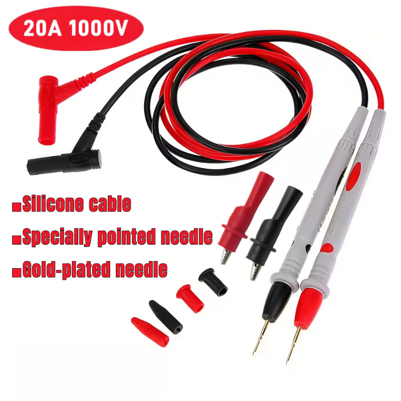 สายมิเตอร์วัดไฟ ปากกามัลติมิเตอร์ หัวเข็ม 1000V 20A เครื่องวัดมัลติมิเตอร์ Multimeter Probe