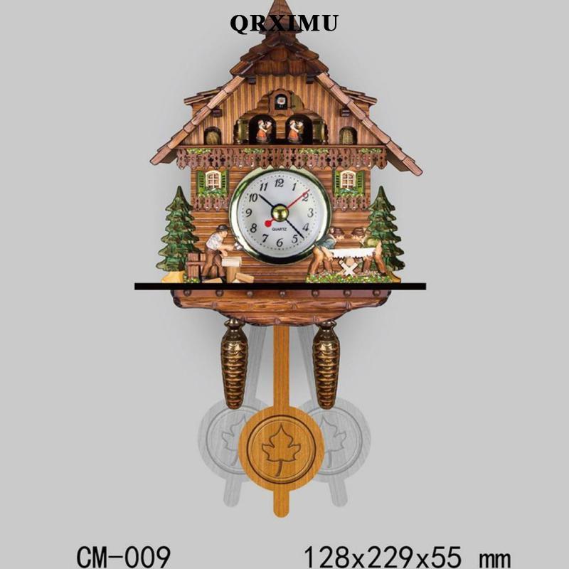 Sharprepublic สไตล์นาฬิกาแขวนนาฬิกาไม้วินเทจตกแต่งบ้านของขวัญที่ยอดเยี่ยม A - รูปที่ 3