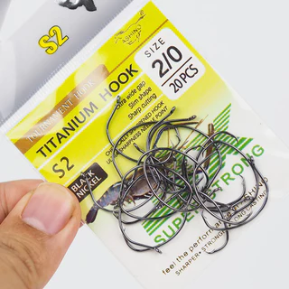 ตัวเบ็ดตกกุ้ง ASHINO-S2 TITANIUM HOOK (1ซอง 20 ตัว)