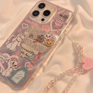 เคสไอโฟน15 13 สำหรับ iPhone 11 16 13 15 14 12 Pro Max 7 16 8 15 14 Plus XR X XS Max 2022 ปกแมวมารีหวานน่ารัก
