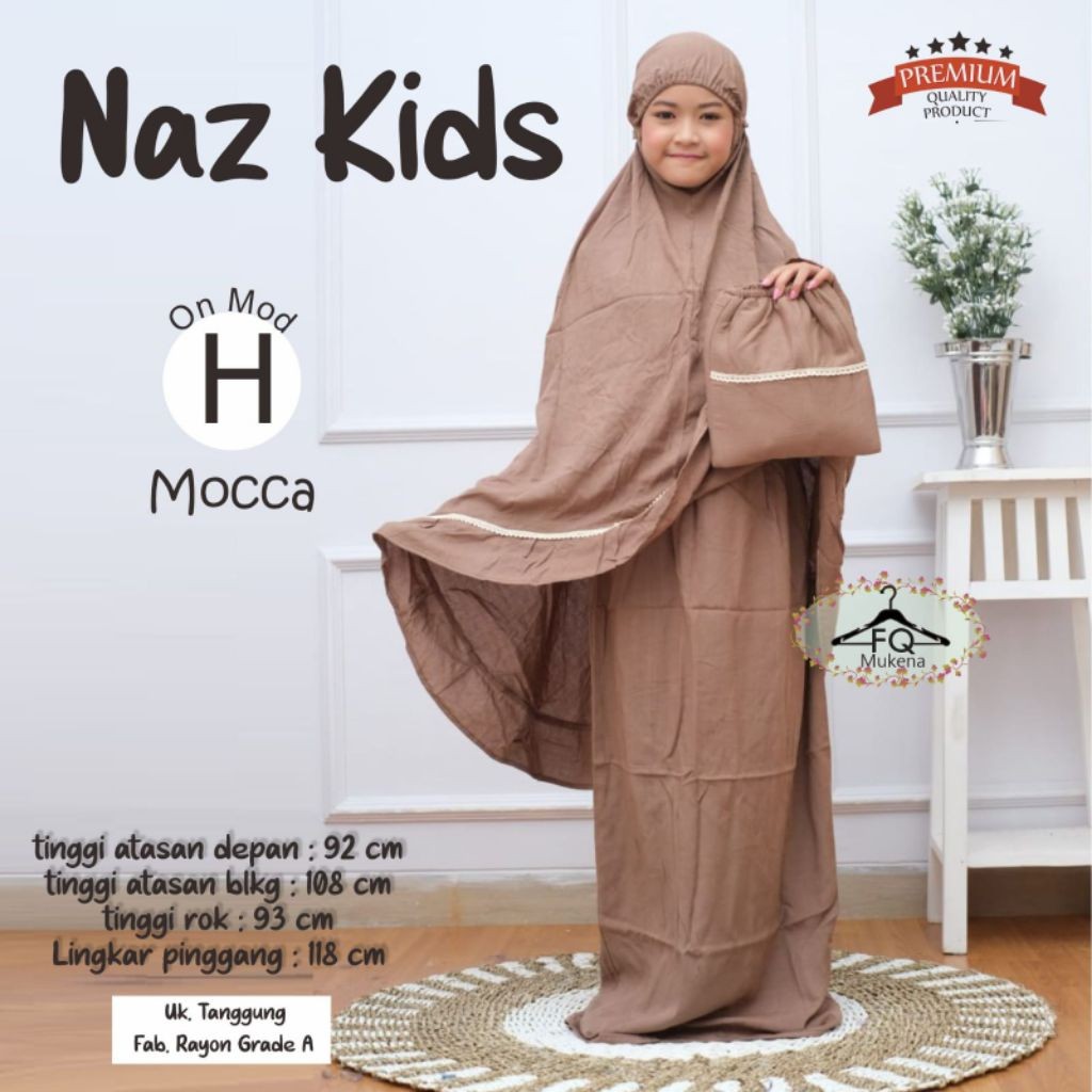 1601 Naz มุสลิม mukena สําหรับเด็กผู้หญิง โดย FQ Mukena // ONESTUFF
