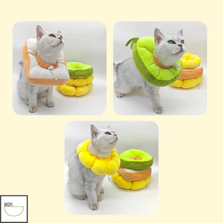 Doge&Orange ปลอกคอสัตว์เลี้ยง ปลอกคอกันเลีย คอลล่าแมว 4ลาย วัสดุนุ่ม ไม่อึดอัด ดีไซน์น่ารัก PU57