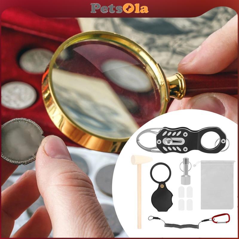 [PETSOLA] เหรียญ Ping Resonance Test ชุดขนาดกระเป๋าใช้งานง่ายสําหรับเหรียญทองเงินโทเค็นการตรวจสอบและ