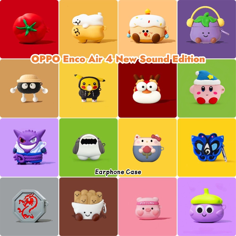 In StockFor OPPO Enco Air 4 New Sound Edition Case Cover Creative Cartoons Soft Silicone Headphone C
