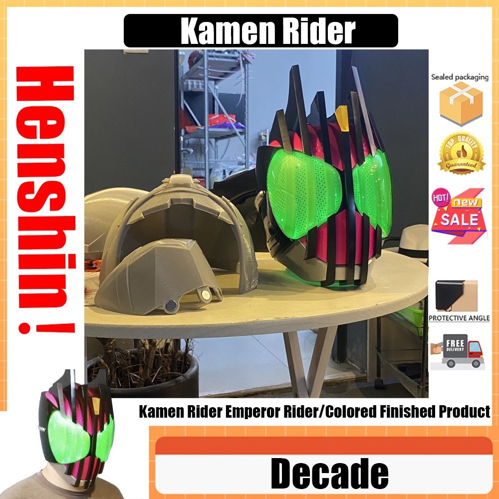 Kamen Rider Decade คอสเพลย์ henshin Kamen Rider Rider หมวกกันน็อคระบายสีผลิตภัณฑ์สําเร็จรูป 1: 1 หมว