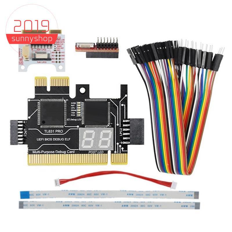 [sunnyshop2019]TL631 Pro การ์ดวินิจฉัย + การ์ดขยายการ์ดวินิจฉัยเมนบอร์ด PCI-E มัลติฟังก์ชั่นเครื่องว