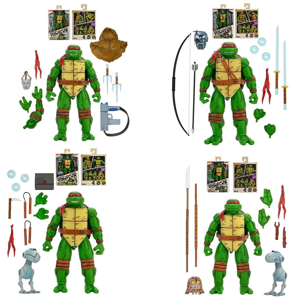 23 ซม.รุ่นการ์ตูน 4 NECA Ninja Turtles Hand-Made Back to New York Joint Movable ภาพยนตร์ สินค้ารุ่นต