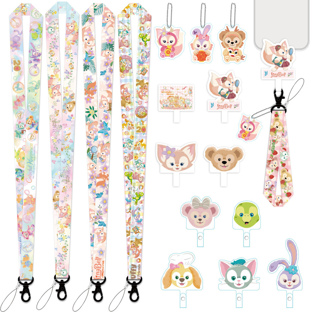 Duffy Bear Shirley Rose Star Delu Lingna Belle โทรศัพท์มือถือ Anti-Lost ปะเก็นคลิป Lanyard สายรัดข้อมือการ์ตูนสร้างสรรค์