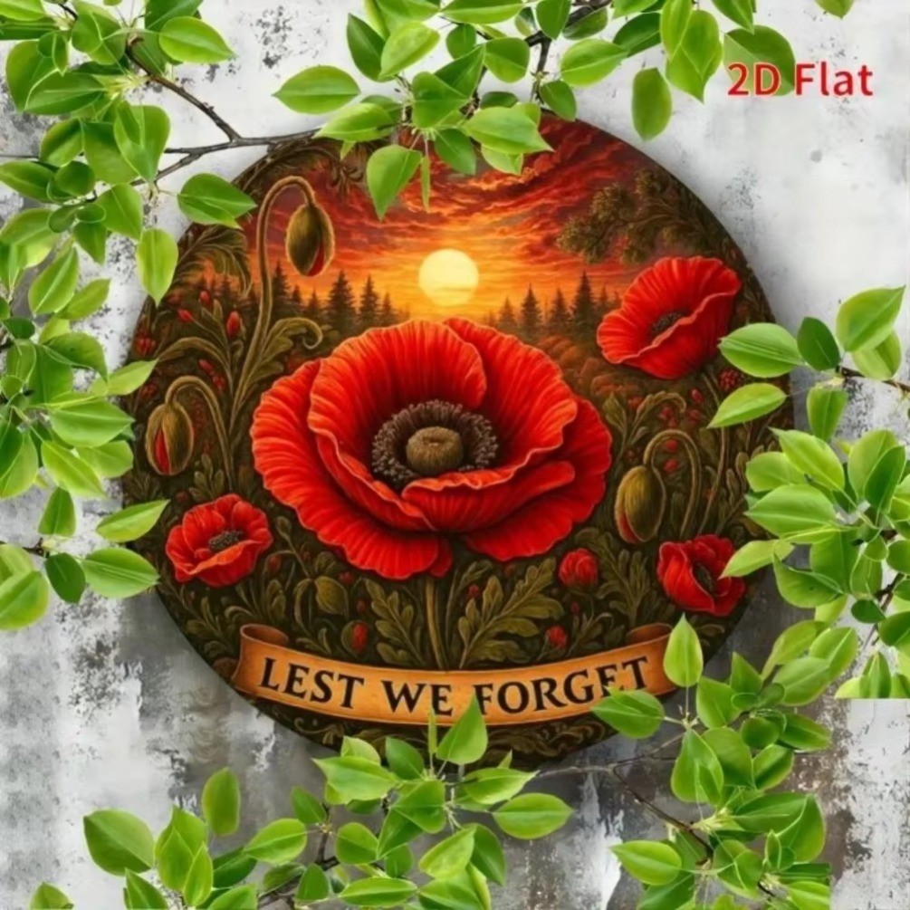 HELLOYOUNG Sunset Silhouette Wall Art โลหะตกแต่งไร้สาย Single Piece Home Memorial ของขวัญ ANZAC