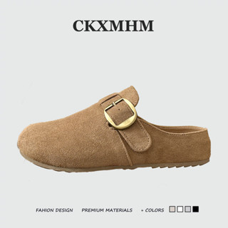 รองเท้าไมล์สำหรับผู้หญิง สไตล์ซีโล๊ก หนังคุณภาพดี มีสายคาดหั…