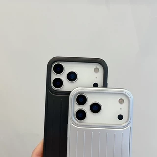 แฟชั่นTPU + PC Metallic Texture Hardเคสโทรศัพท์สําหรับIPhone 17 Pro Max Air 17air 17pro 16 15 14 13 Promax 17promax 16promax 15promax 14Promaxป้องกันปกหลัง