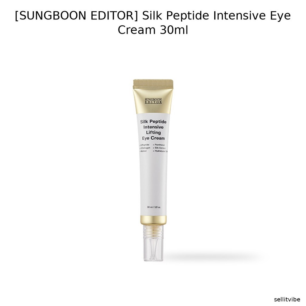 [SUNGBOON EDITOR] Silk Peptide Intensive Eye Cream 30ml / ครีมบํารุงรอบดวงตาเกาหลี / สูตรต่อต้านวัย