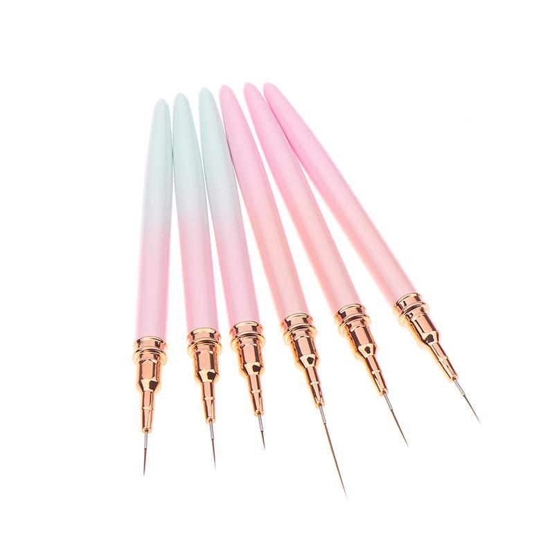 DSTH 1/5 ชิ้นเล็บ Liners Striping แปรงเครื่องมือ Ultra-thin Line รายละเอียดวาดภาพวาดแปรงเล็บเครื่องมือปากกา HOT