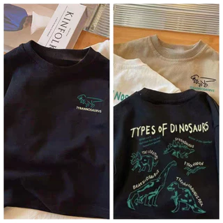 【จัดส่งภายใน 24 ชั่วโมง】 เสื้อยืดเด็ก / ลายโลกไดโนเสาร์ / ผ้าฝ้าย 100% / ขนาดเหมาะสำหรับเด็กอายุ 1-12 ปี