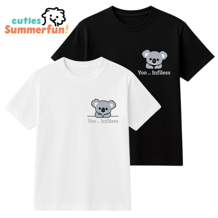 Yoo Koala เสื้อยืด Oversize น่ารัก Unisex Top - Yoo .. ไร้ตําหนิ