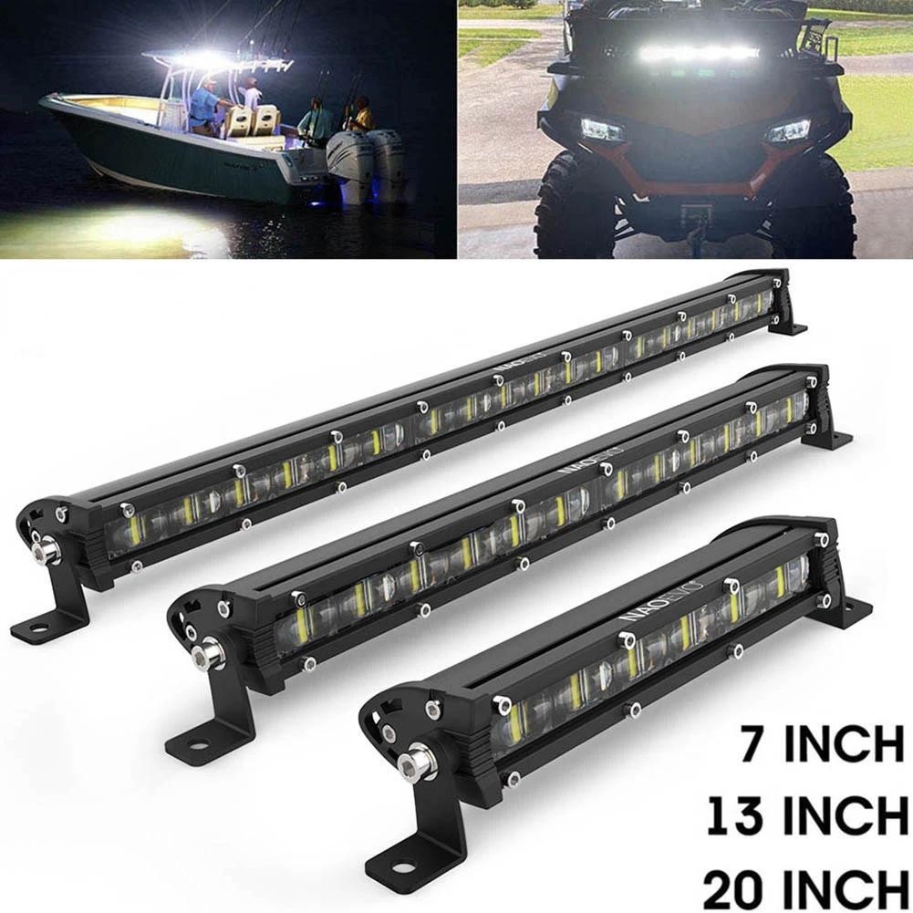 6D Ultra Strip LED Light Bar 8 "14" 20" นิ้วขับรถหมอกโคมไฟทํางาน 4x4 Led Bar สําหรับรถจักรยานยนต์ Of