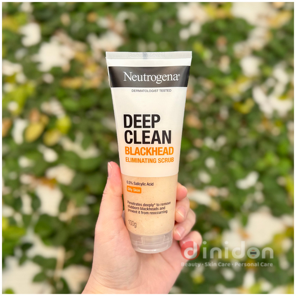 ((dinidon Shop)) Neutrogena Deep Clean Blackhead Eliminating Daily Scrub 100 g. นูโทรจีนา โฟมล้างหน้าสครับ