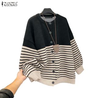 ZANZEA เสื้อคาร์ดิแกนแขนยาวสไตล์เกาหลีสําหรับผู้หญิง