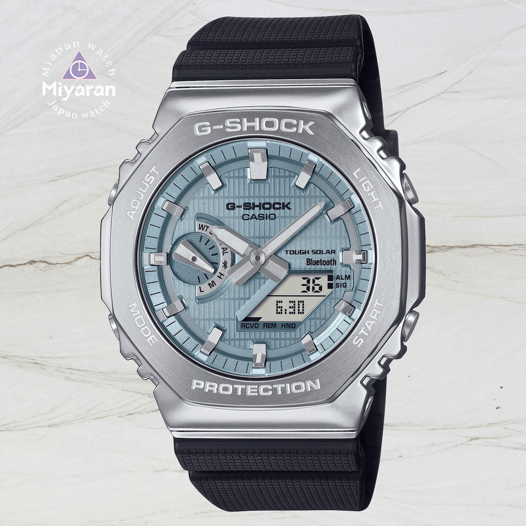 Casio Analog-Digital 2100 Series GBM-2100A-1A2JF ตัวเรือนเรซิน/สแตนเลสสตีล สายเรซินชีวมวล กระจกอนินท