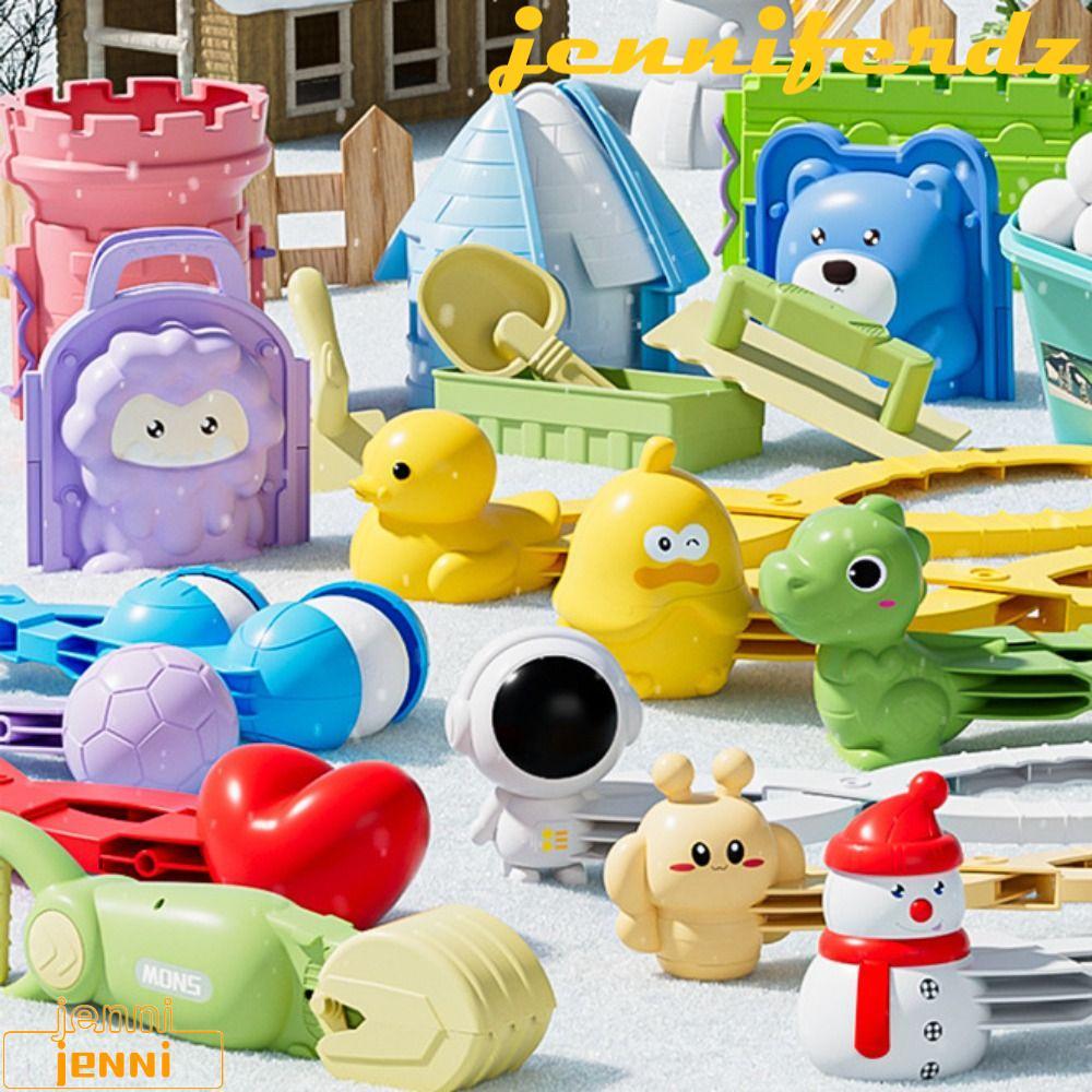 JENNIFERDZ Duck Snowball Clip, Montessori Early Education Dinosaur Snowball Maker Mold, Winter Fight